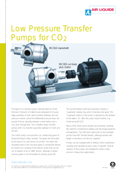 Low Pressure Transfer Pumps for CO2
