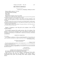 February 28, 2013 Senate called to order