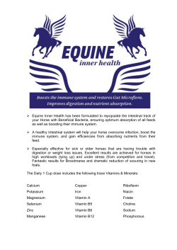Equine Inner Health has been formulated to repopulate the intestinal