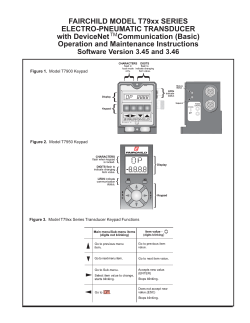 FAIRCHILD MODEL T79xx SERIES ELECTRO