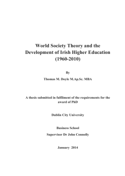 World Society Theory and the Development of Irish - DORAS
