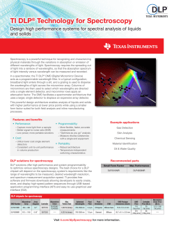 TI DLP&reg; Technology for Spectroscopy (Rev. B)