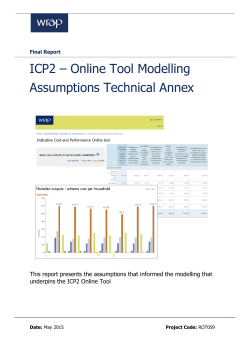 Modelling assumptions Click here to