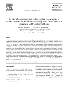 Review of occurrences and carbon isotope geochemistry of oxalate