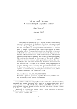 Priors and desires - A model of payoff