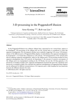 3-D processing in the Poggendorff illusion