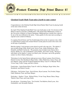 Glenbard South Math Team takes fourth in state contest