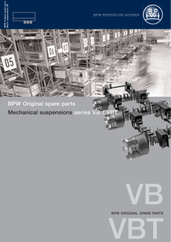 BPW Original spare parts Mechanical