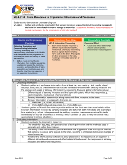 MS-LS1-8 From Molecules to Organisms: Structures and Processes