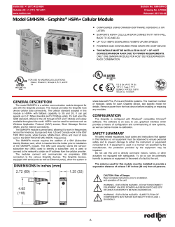 Model GMHSPA - Graphite&reg; HSPA+ Cellular Module
