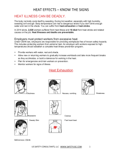 Heat Effects- Know the Signs