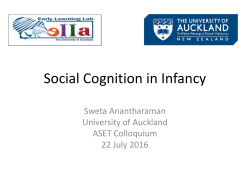 Social Cognition in Infancy