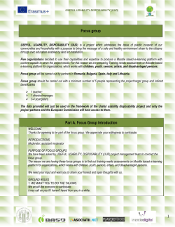 USEFUL USABILITY DISPOSABILITY (UUD) Overalloooo Focus