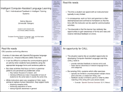 Intelligent Computer-Assisted Language Learning Real