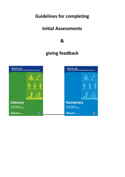 Guidelines for initial assessment