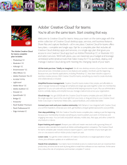 Adobe&reg; Creative Cloud&trade; for teams