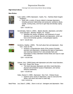 Depression Disorder - Chenango Forks Central School District