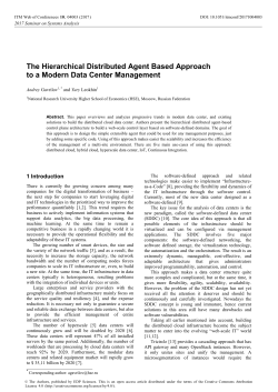The Hierarchical Distributed Agent Based Approach to a Modern