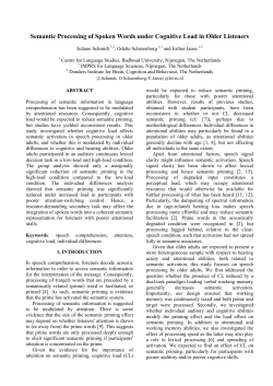 Semantic processing of spoken words under cognitive load in older