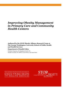 Improving Obesity M in Primary Care and Health Centers mproving