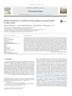 Partial maintenance of auditory-based cognitive training benefits in
