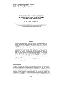 An Investigation on the oxygen and nitrogen separation from air