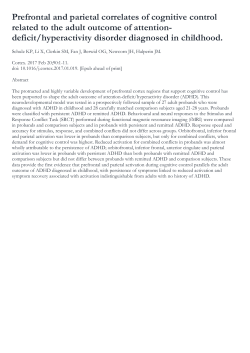 Prefrontal and parietal correlates of cognitive control related to the