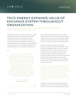TECO Energy Maximizes Software Solution to Manage