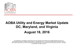 AOBA Utility and Energy Market Update DC