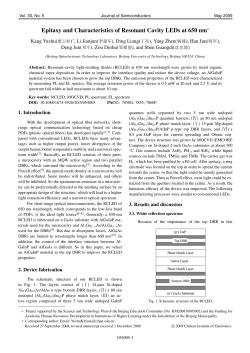 Epitaxy and Characteristics of Resonant Cavity LEDs at 650 nm