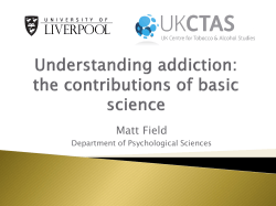presentation - Society for the Study of Addiction