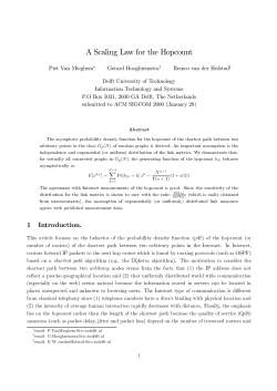 A Scaling Law for the Hopcount
