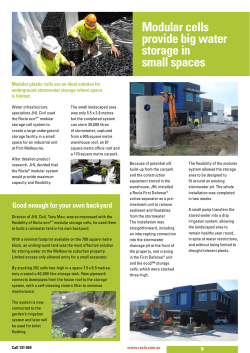 Modular cells provide big water storage in small spaces