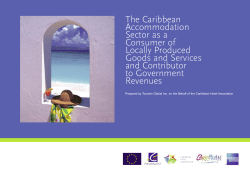 The Accommodation Sector as a Consumer of Locally Produced
