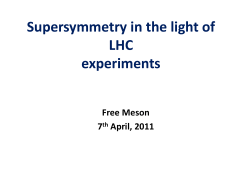 Supersymmetry in the light of LHC experiments