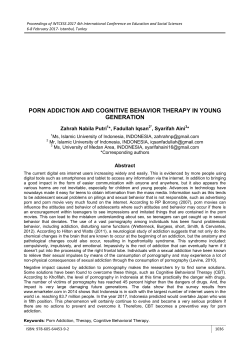 porn addiction and cognitive behavior therapy in young