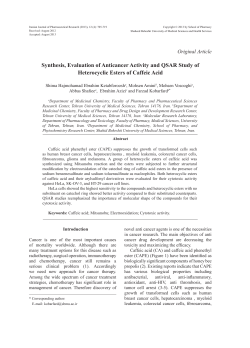 Synthesis, Evaluation of Anticancer Activity and QSAR Study of
