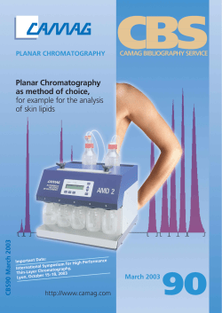 Planar Chromatography as method of choice, for example for the