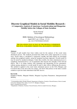 Discrete Graphical Models in Social Mobility