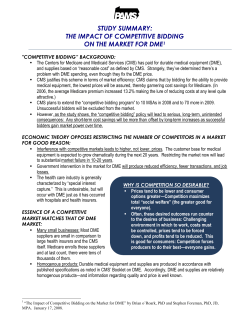 study summary: the impact of competitive bidding on the market for