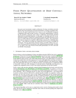 fixed point quantization of deep convolu- tional