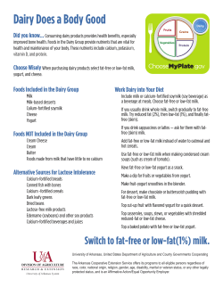 Dairy Does a Body Good - University of Arkansas Division of