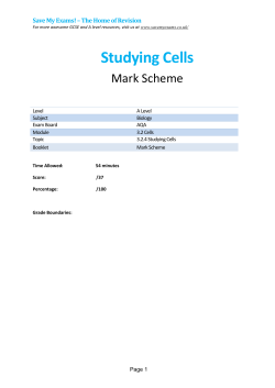 Studying Cells - SAVE MY EXAMS!