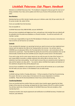 Litchfield Polocrosse Club Players Handbook