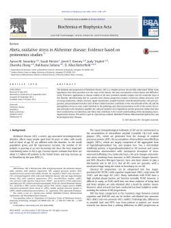 Abeta, oxidative stress in Alzheimer disease