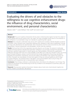 Evaluating the drivers of and obstacles to the willingness to use