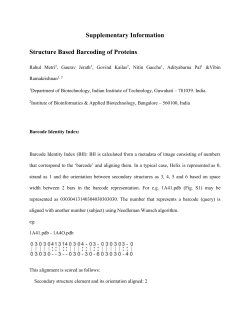 Supplementary Information Structure Based Barcoding of