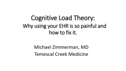 Cognitive Load Theory: