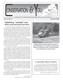 Stabilizing &ldquo;wooded&rdquo; lots &ndash; A reminder about culverts