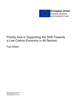 Investment Priority 4a &ndash; promoting the production and distribution of